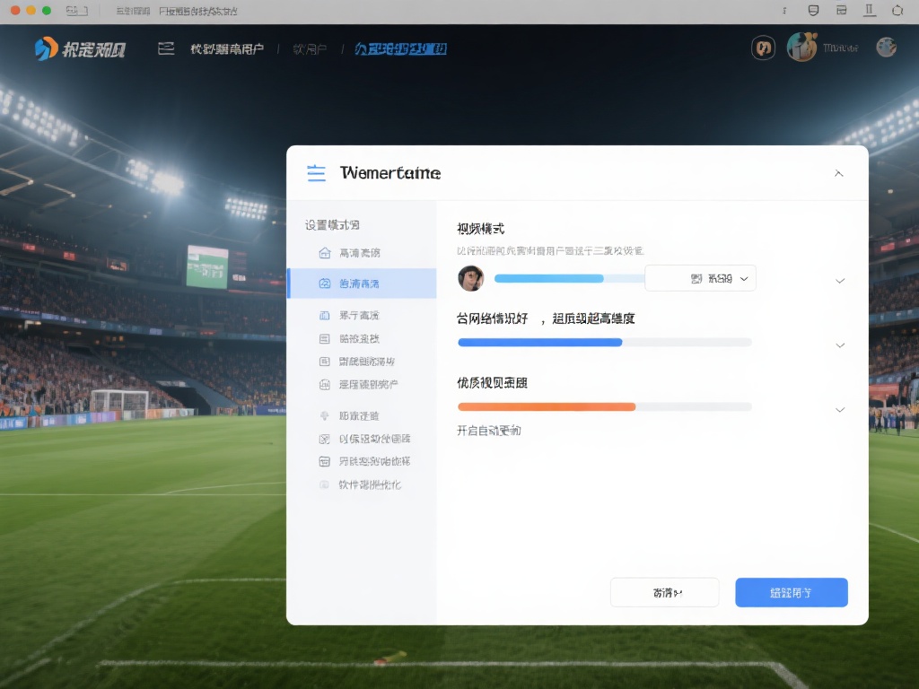 为了确保观赛质量，软件用户必须进行一系列设置。打开